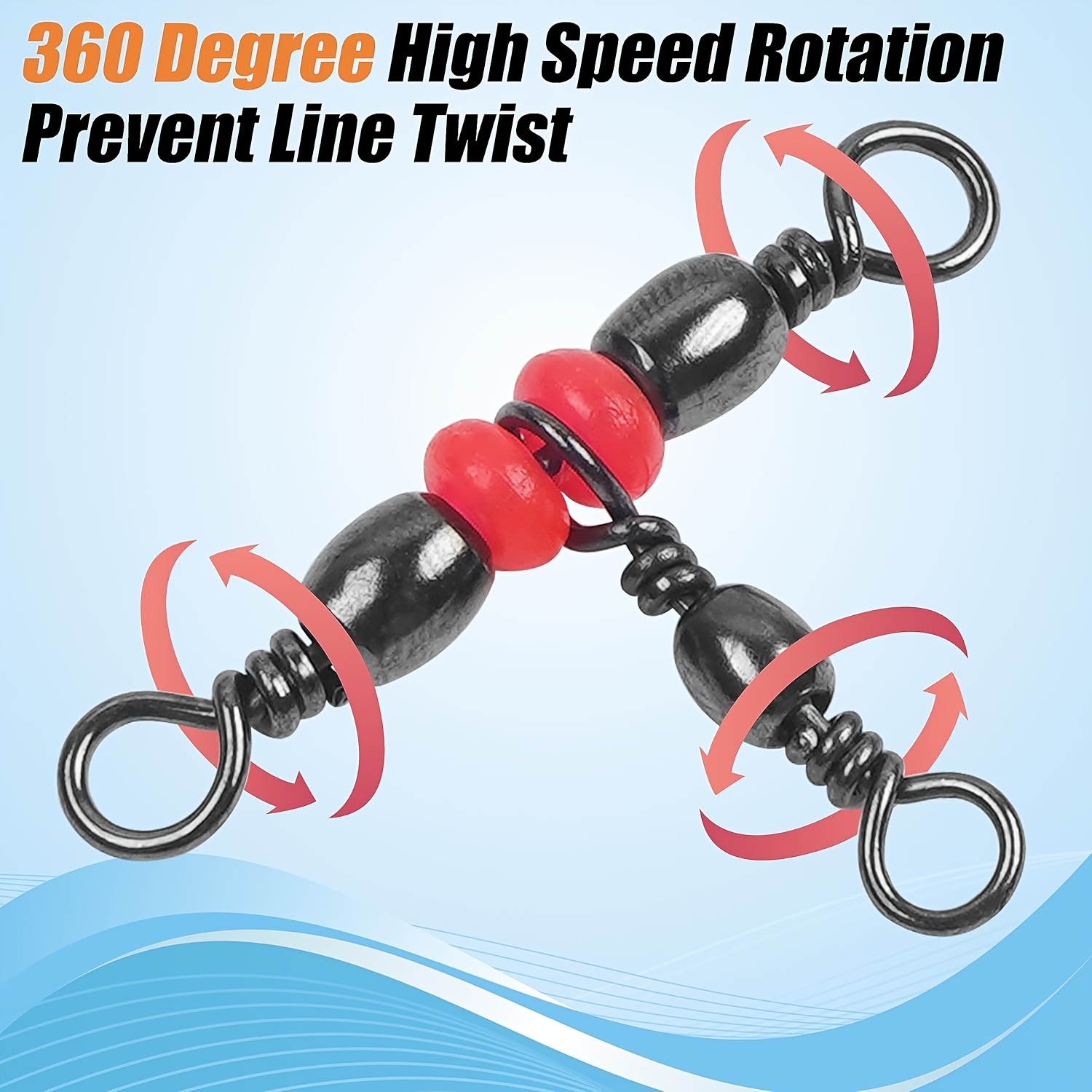 3 Three Way Swivels,Triple Swi - Fishing Rod Building Kit ulasan dan harga