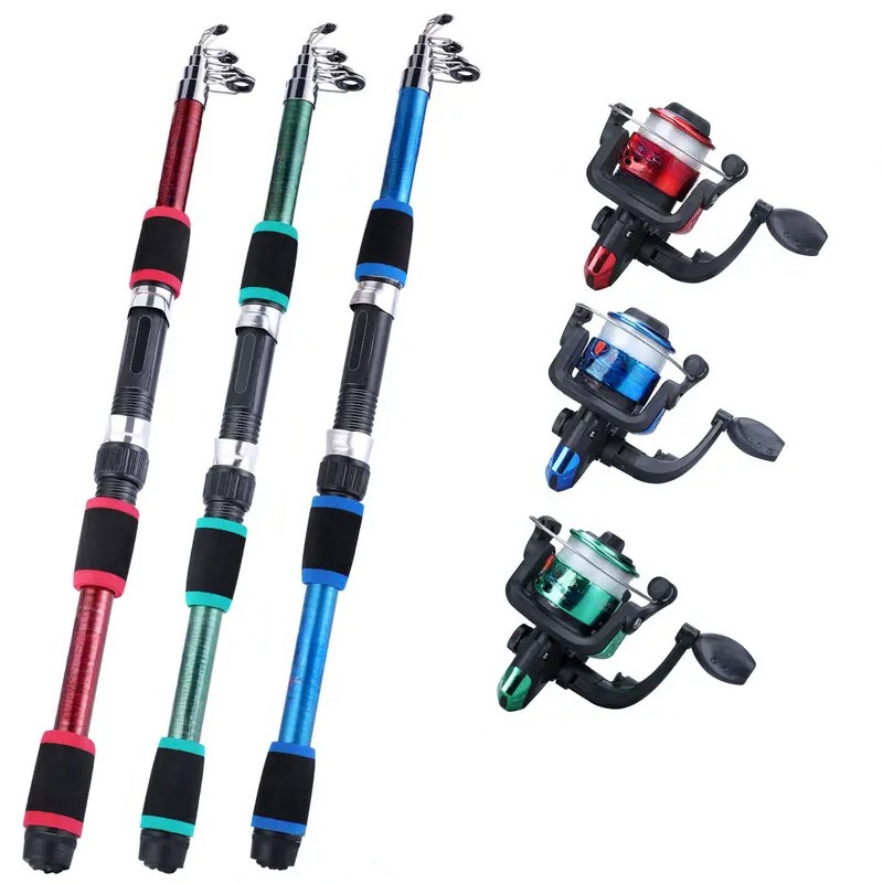Fishing Pole Set Full Kits Wit - Fishing Rod Surf ulasan dan harga