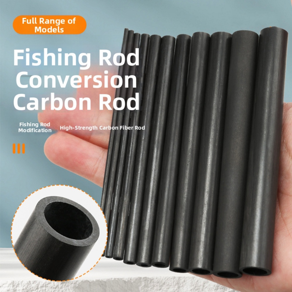 10cm Black Hollow Carbon Fiber - Fishing Rod Repair Kit ulasan dan harga
