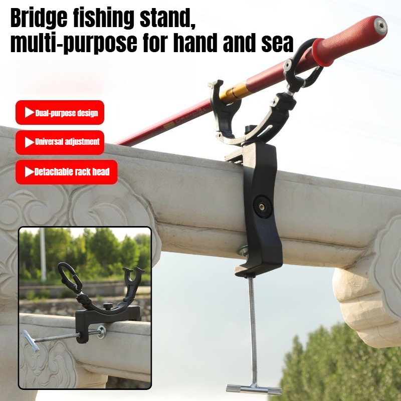 360° Rotating Adjustable Heavy - Fishing Rod Rack ulasan dan harga